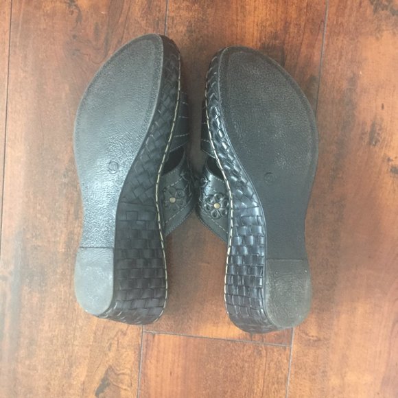 Floral Mule Wedge Sandals - Picture 6 of 7